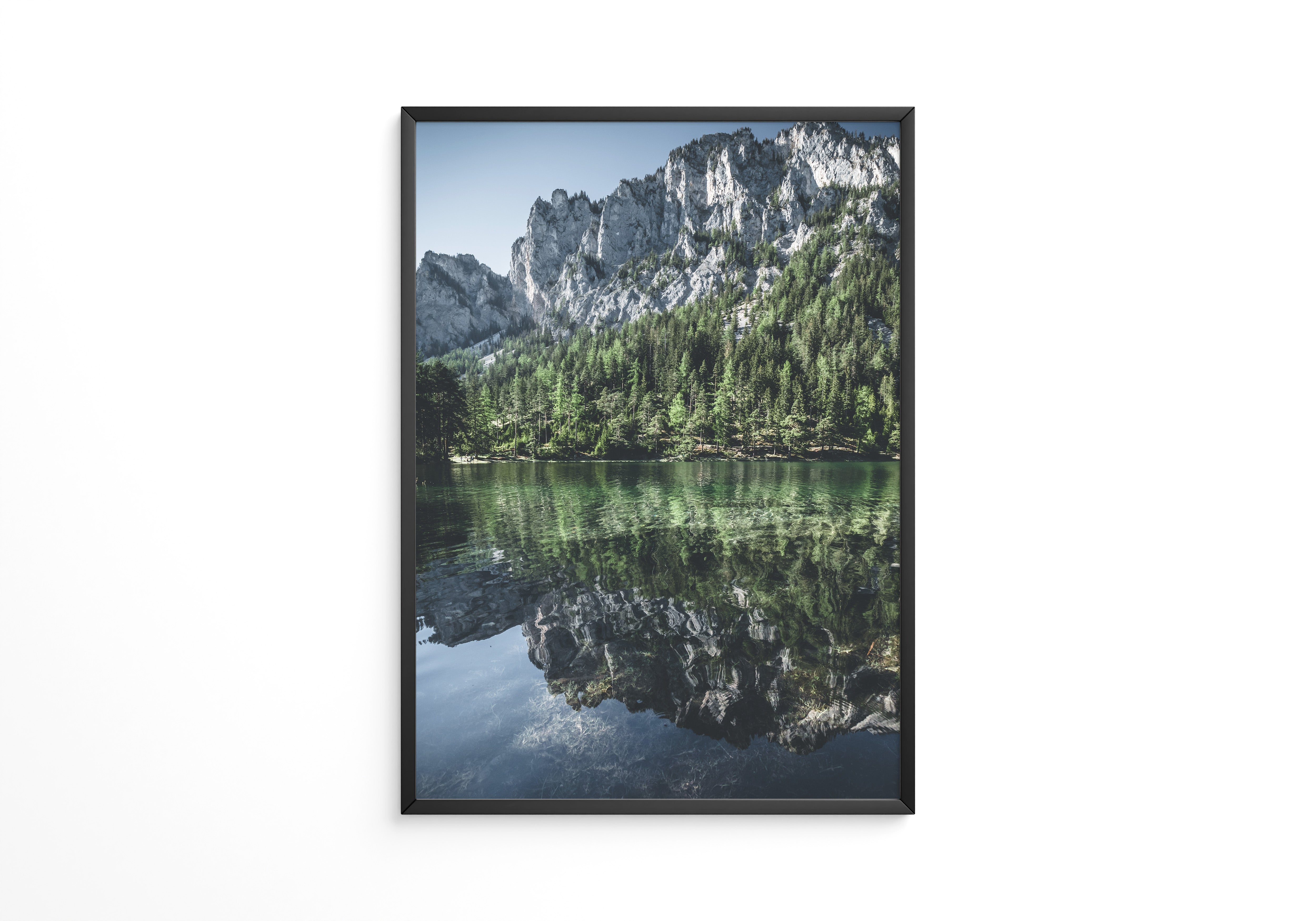 Bergsee Spiegelung alpines Grün