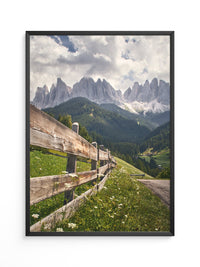 Holzzaun Alpen Panorama