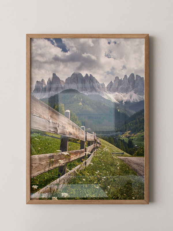 Holzzaun Alpen Panorama