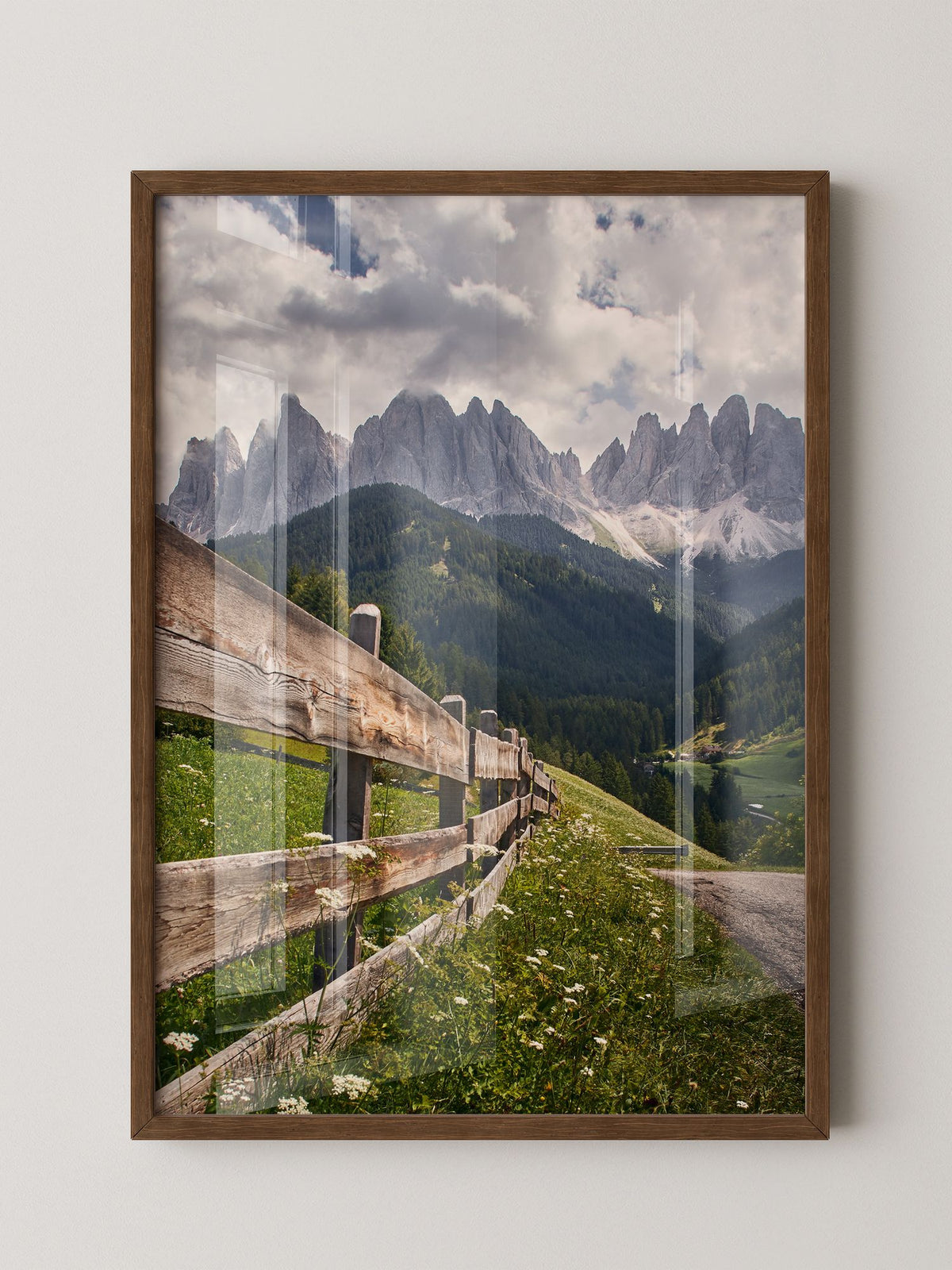 Holzzaun Alpen Panorama