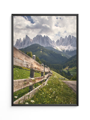 Holzzaun Alpen Panorama