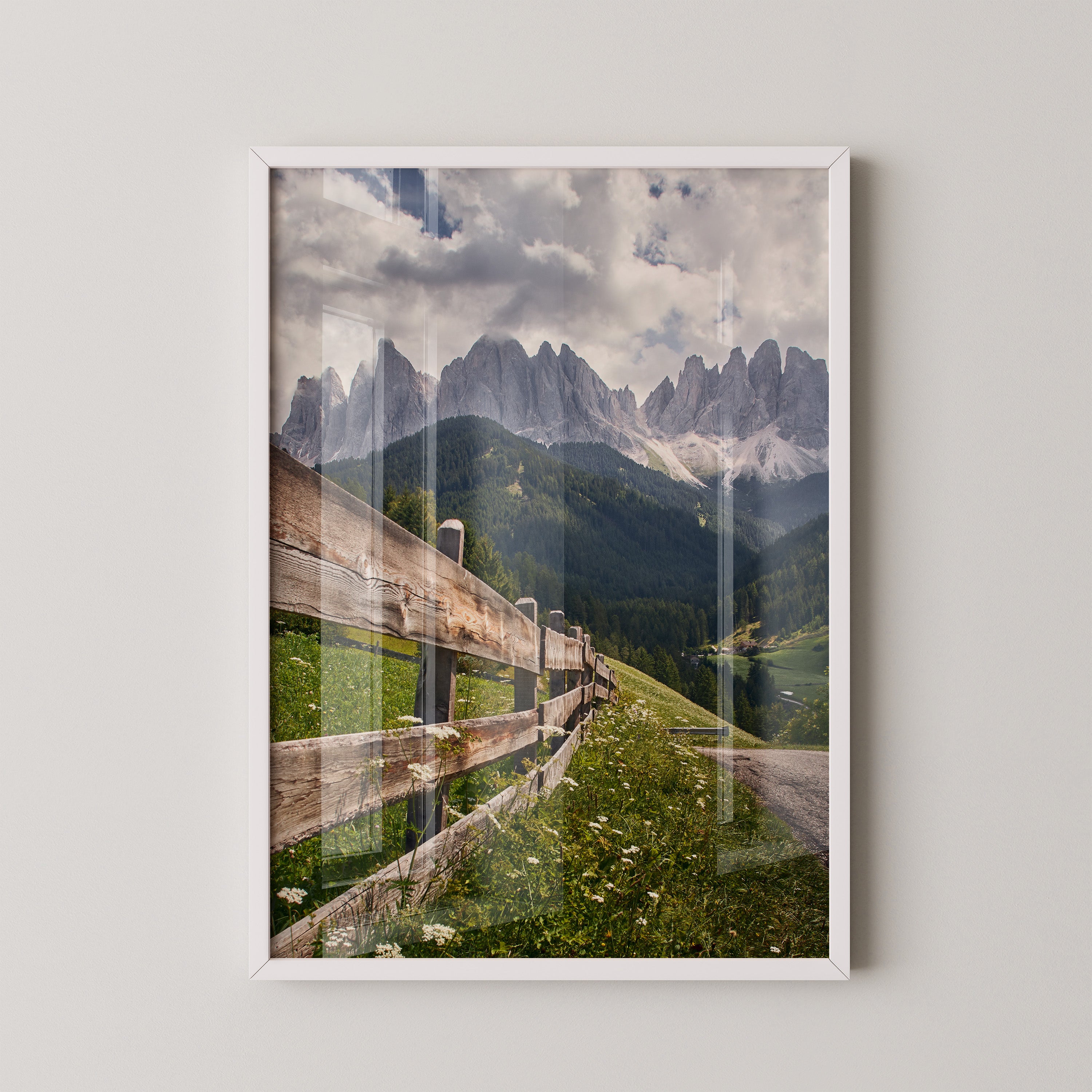 Holzzaun Alpen Panorama