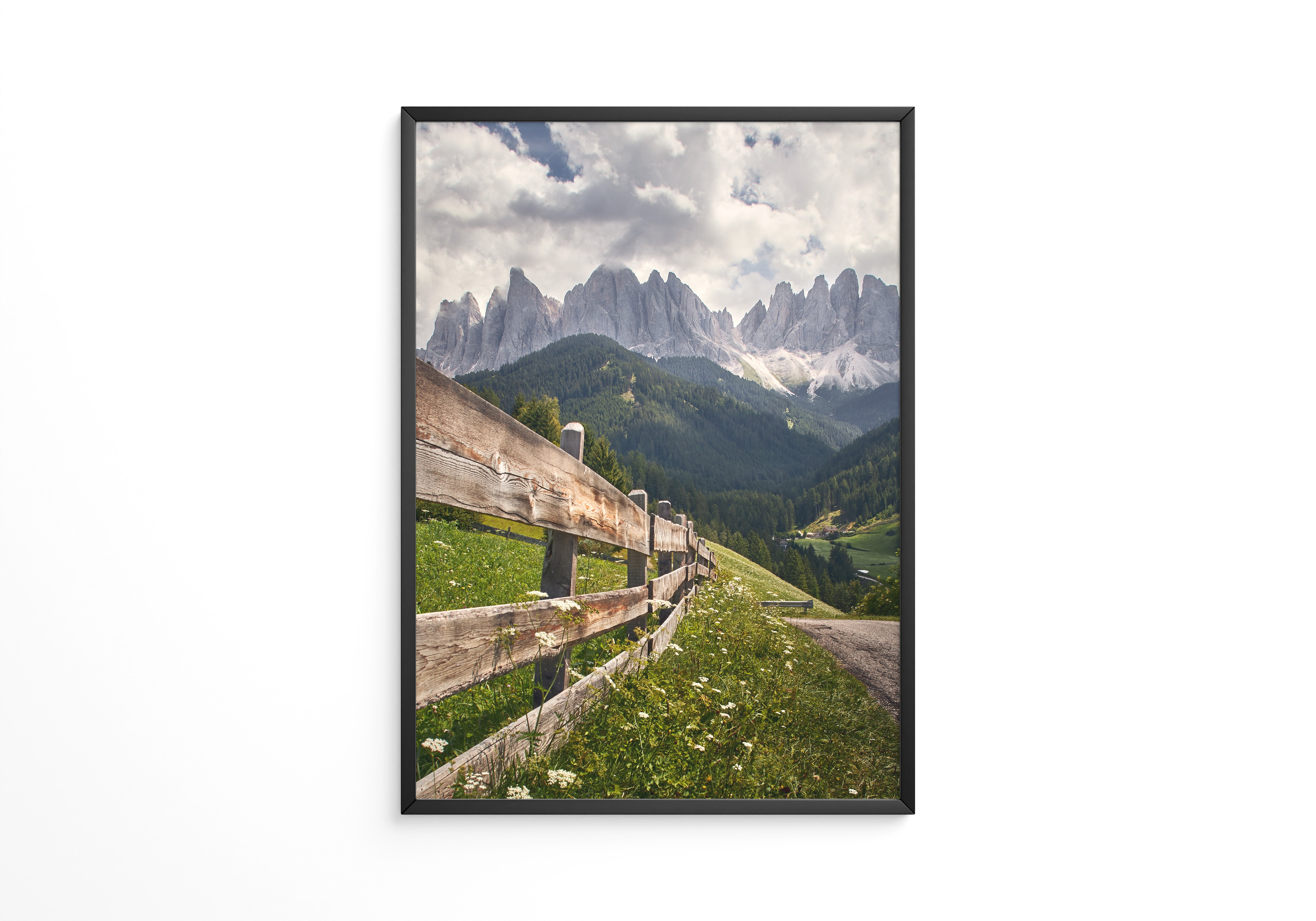 Holzzaun Alpen Panorama