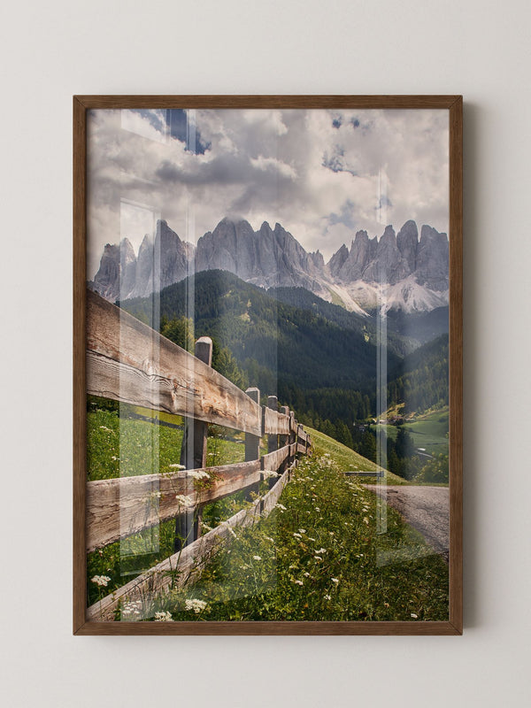 Holzzaun Alpen Panorama