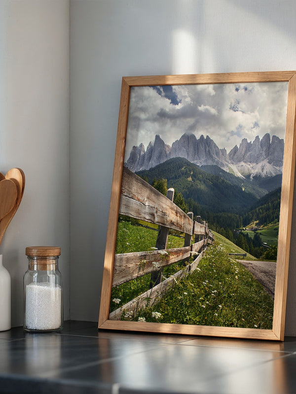 Holzzaun Alpen Panorama