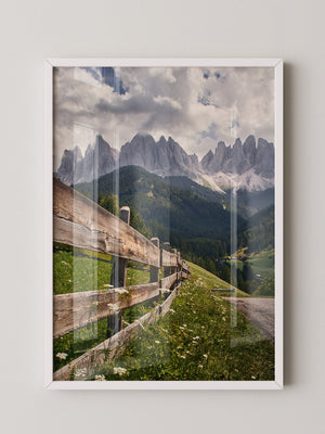 Holzzaun Alpen Panorama