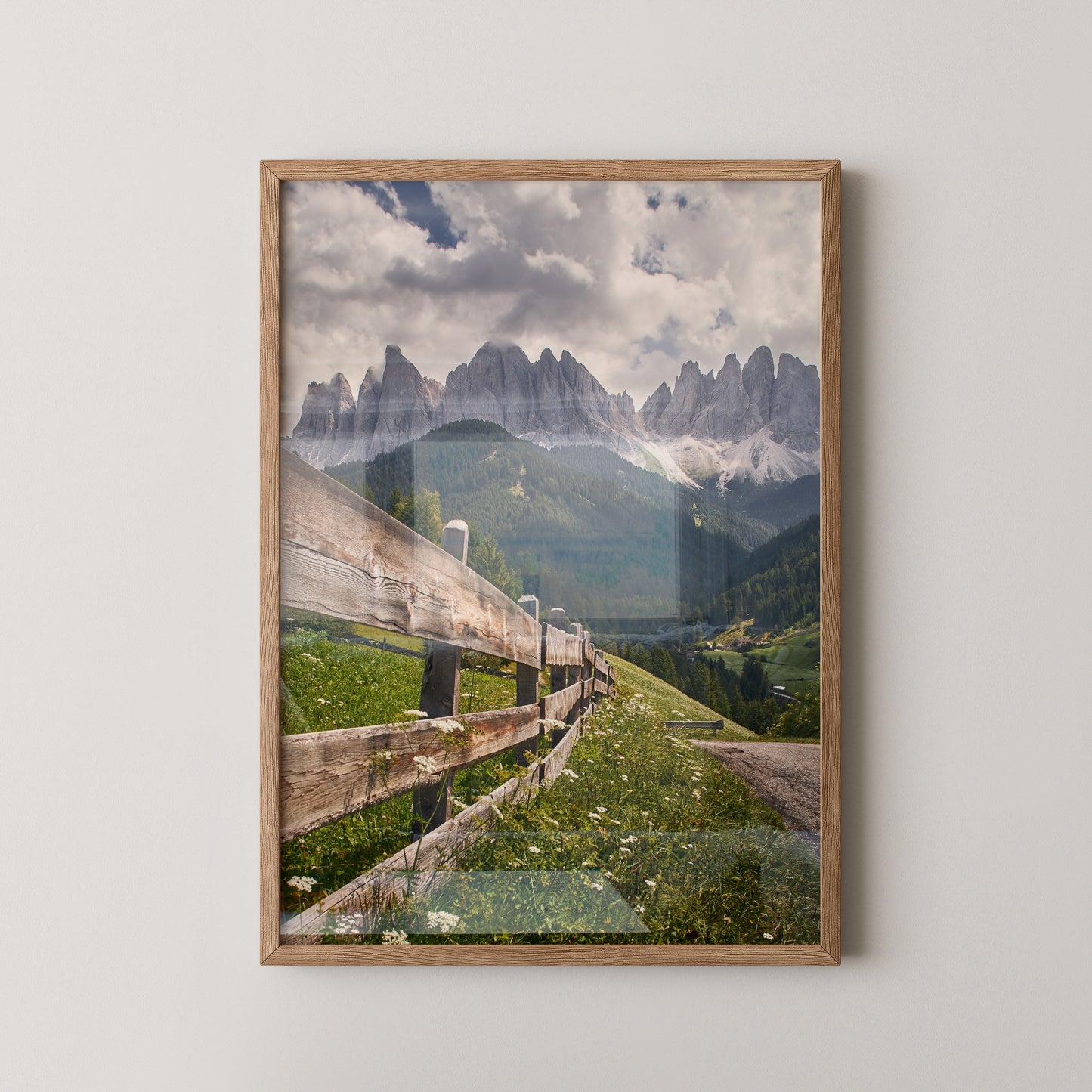 Holzzaun Alpen Panorama