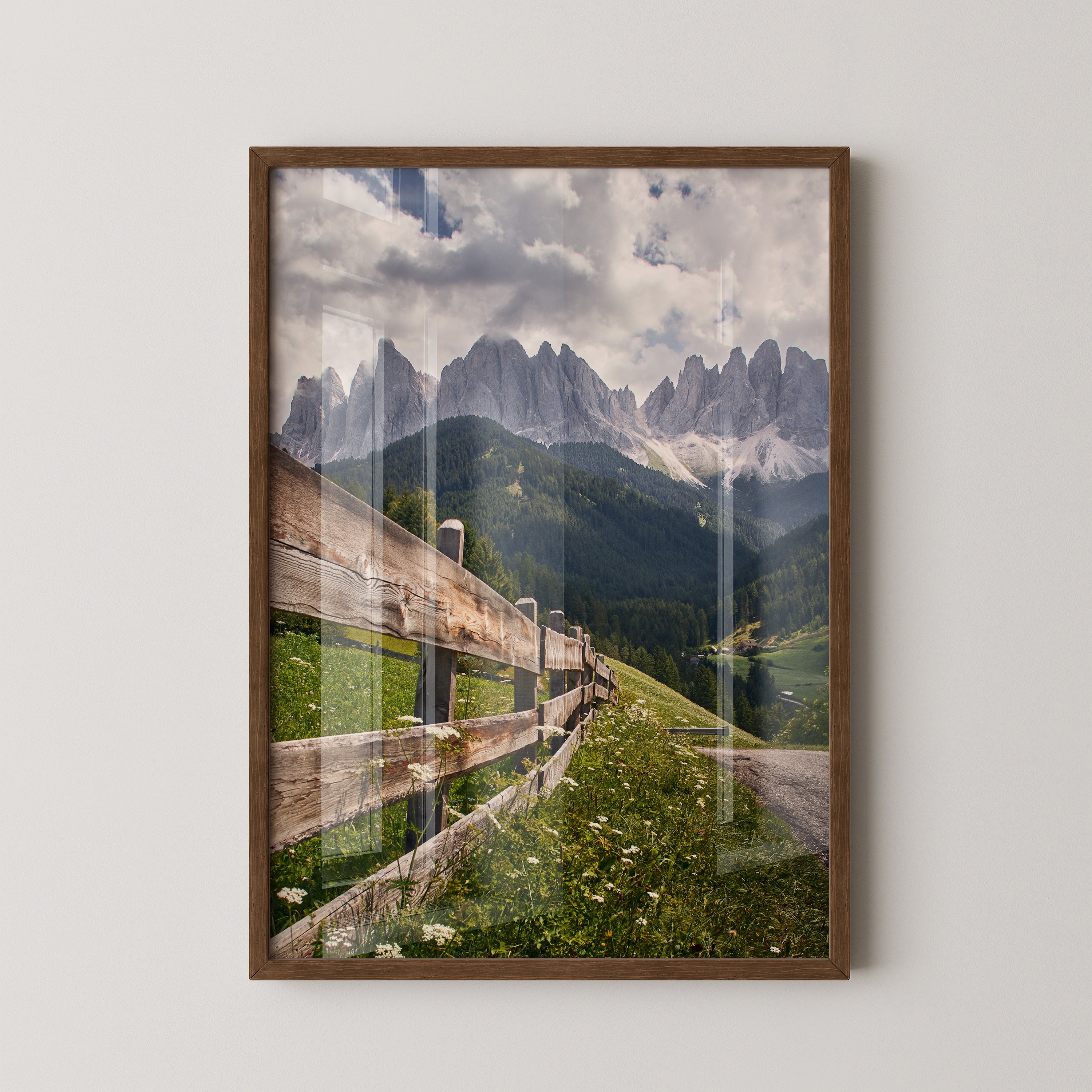 Holzzaun Alpen Panorama