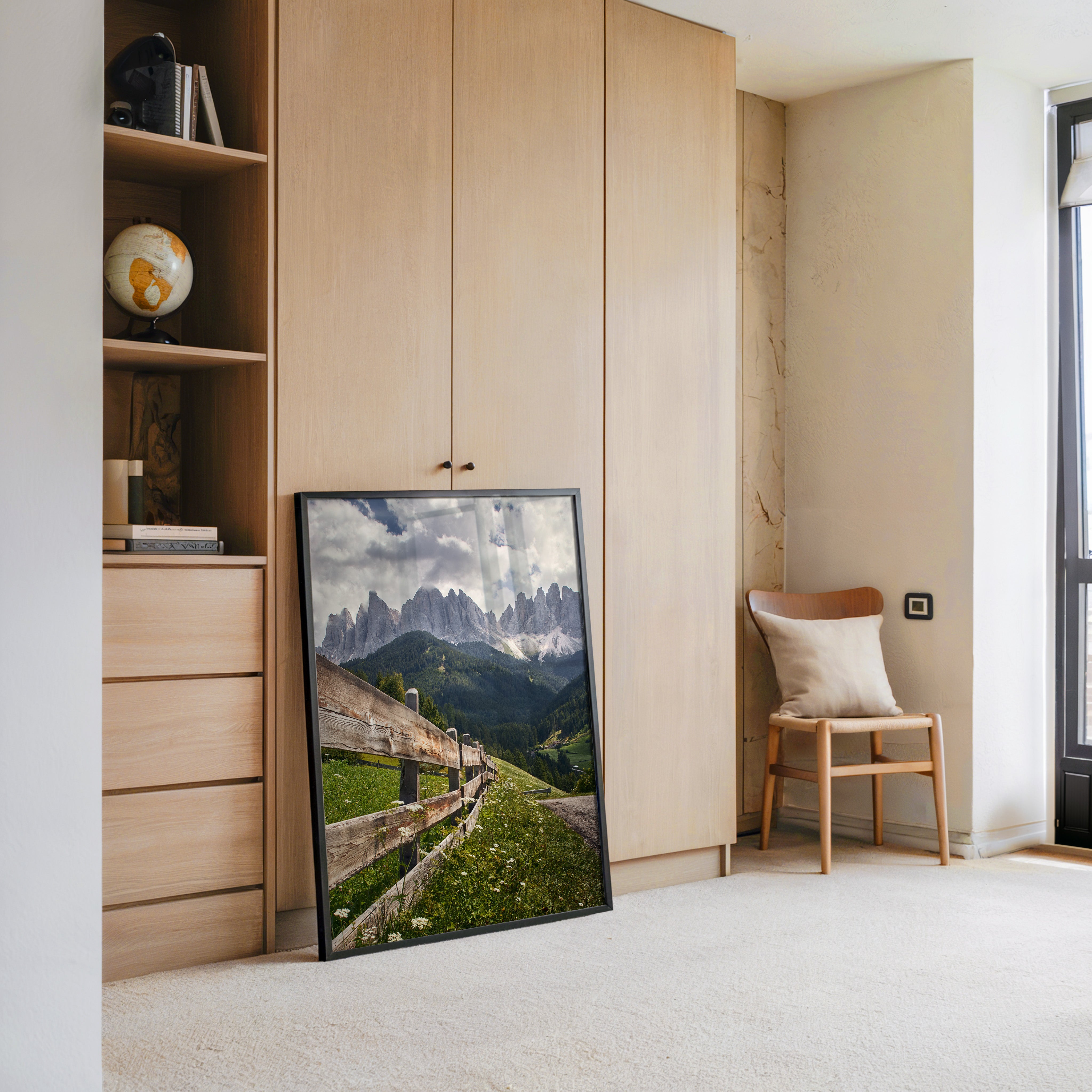 Holzzaun Alpen Panorama