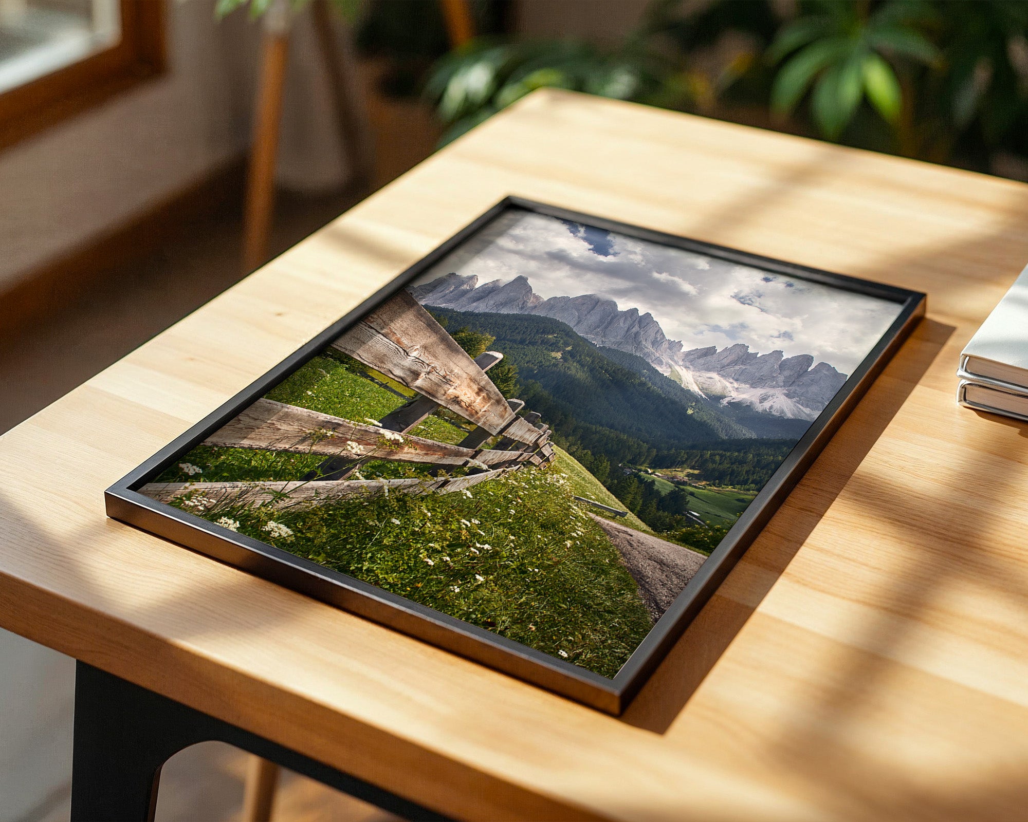 Holzzaun Alpen Panorama