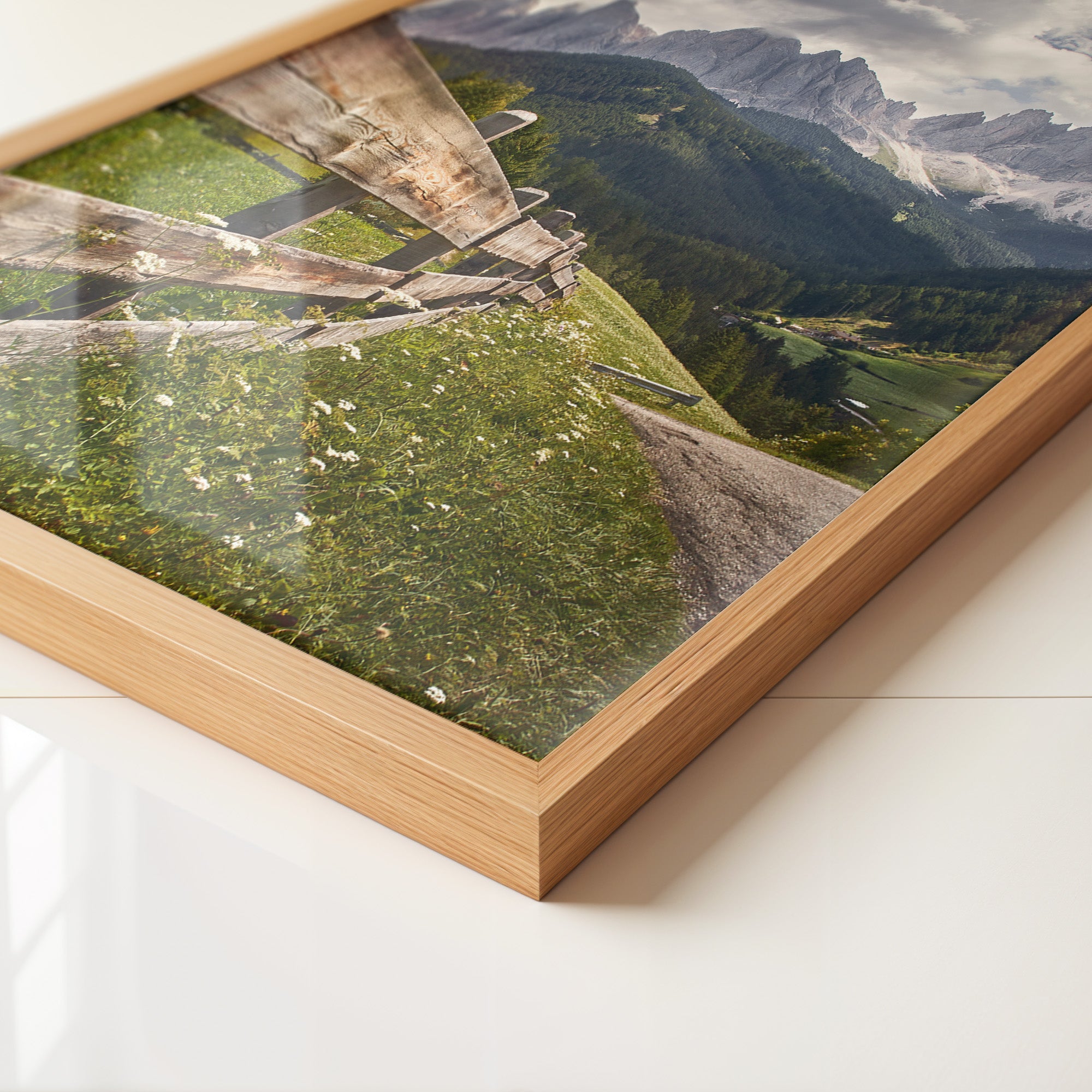 Holzzaun Alpen Panorama