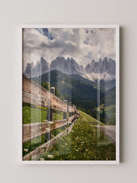 Holzzaun Alpen Panorama