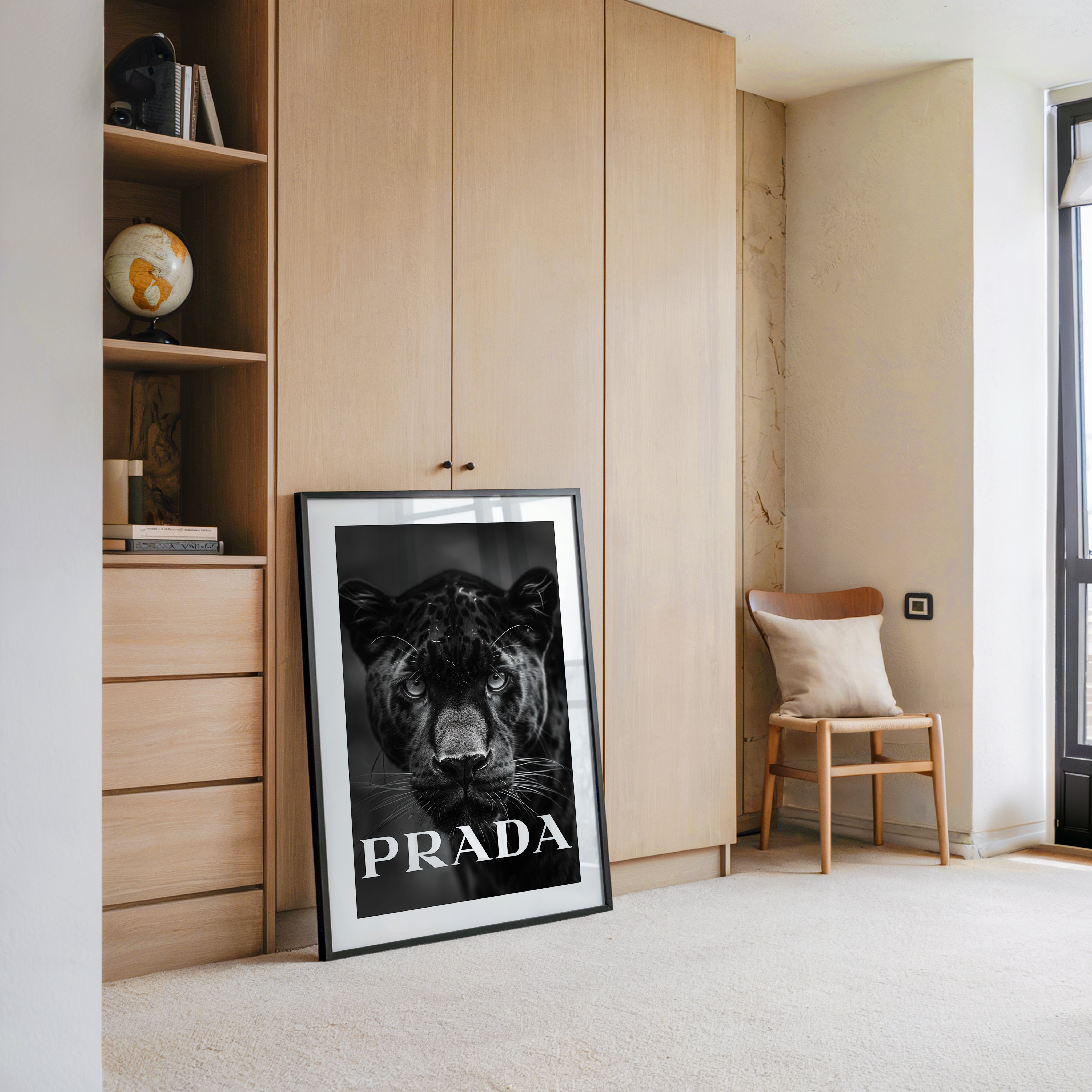 Leopard Nahaufnahme Schwarzweiß