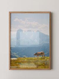 Kuh Berglandschaft pastell