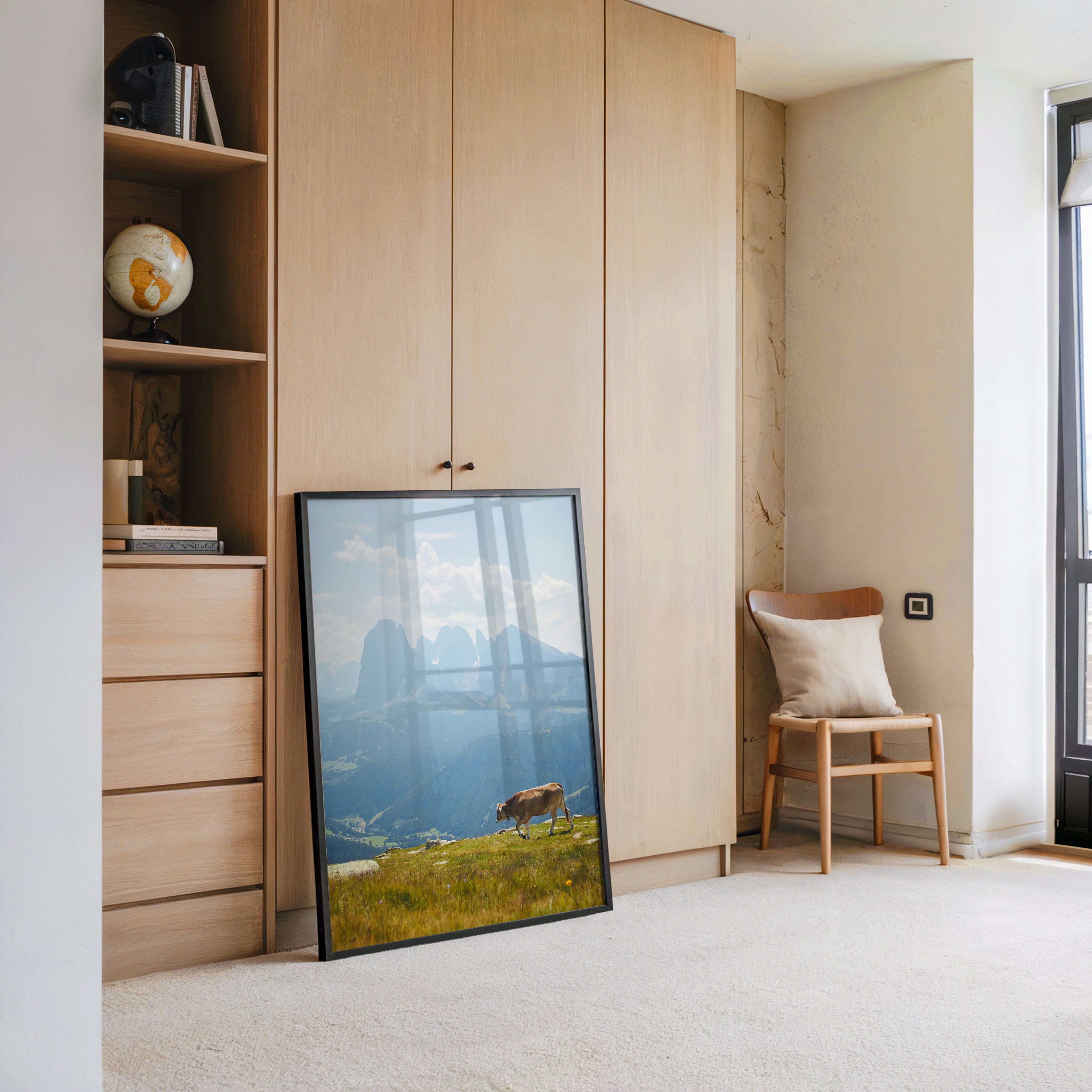 Kuh Berglandschaft pastell