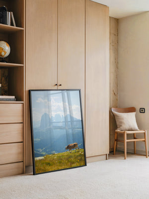 Kuh Berglandschaft pastell