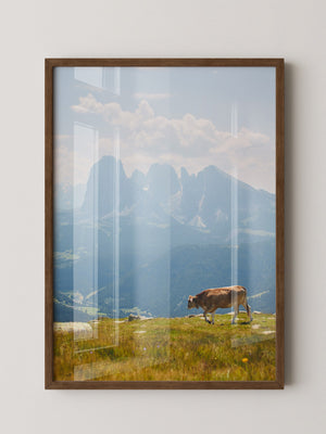 Kuh Berglandschaft pastell