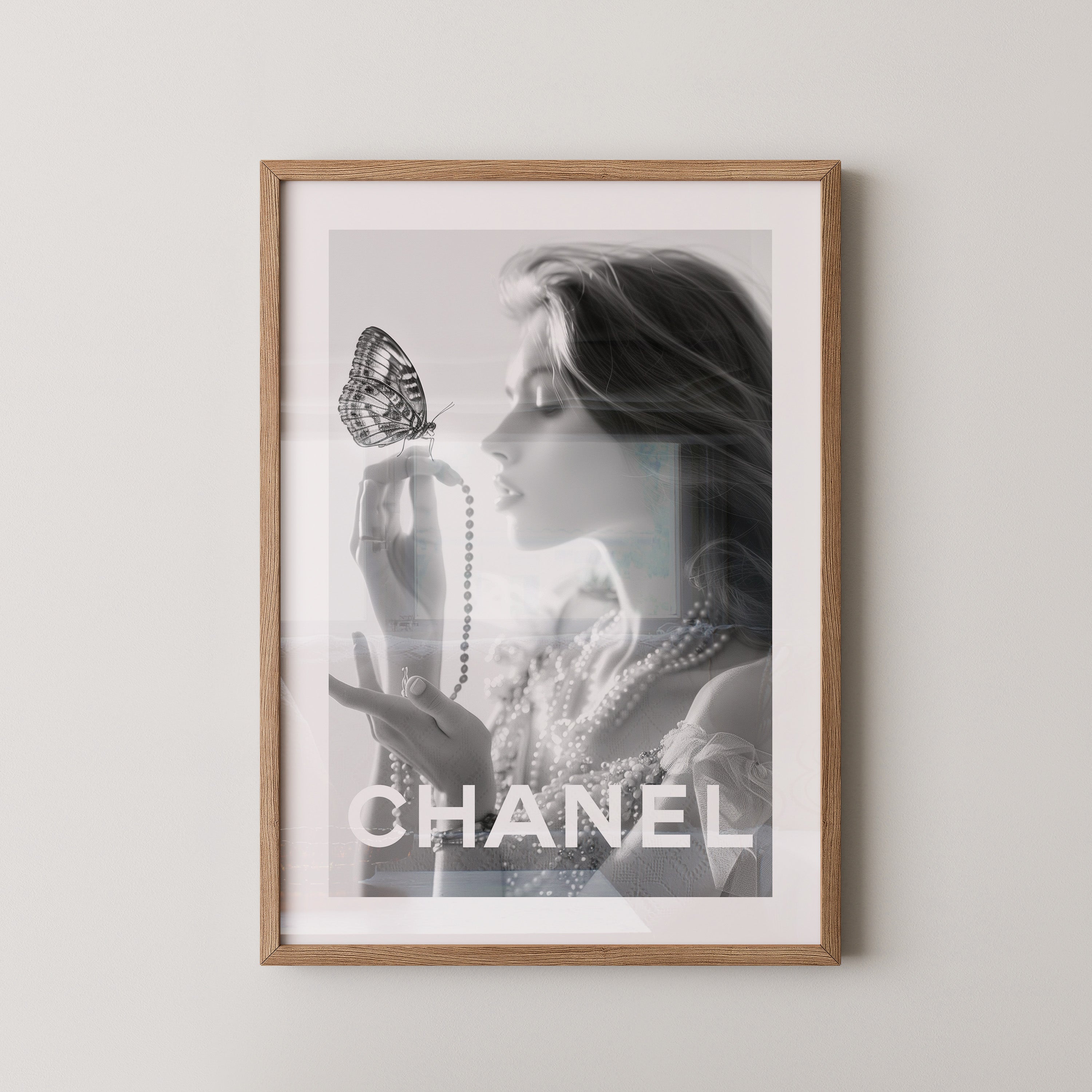 Schmetterling Perlen Schwarzweiß