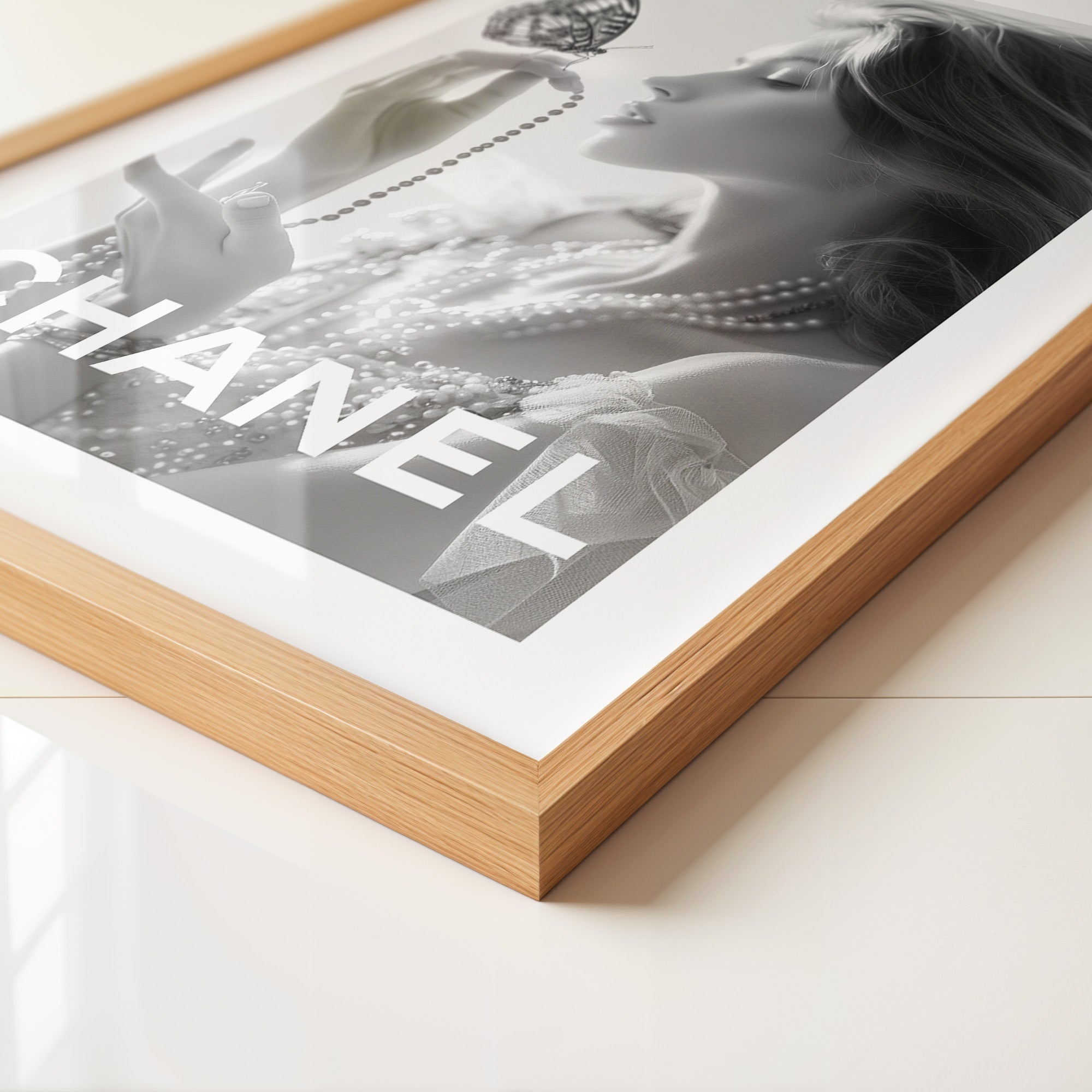 Schmetterling Perlen Schwarzweiß