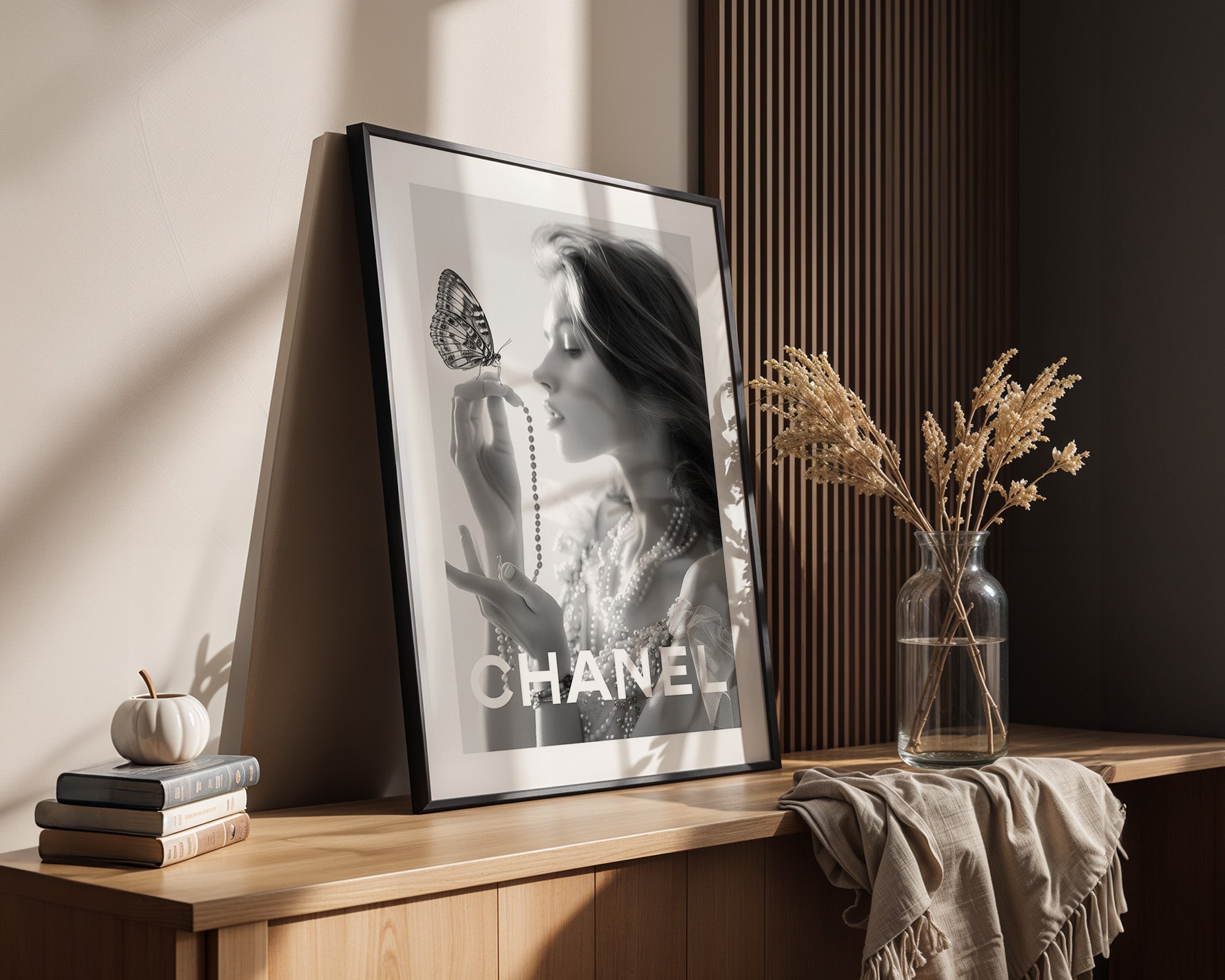 Schmetterling Perlen Schwarzweiß