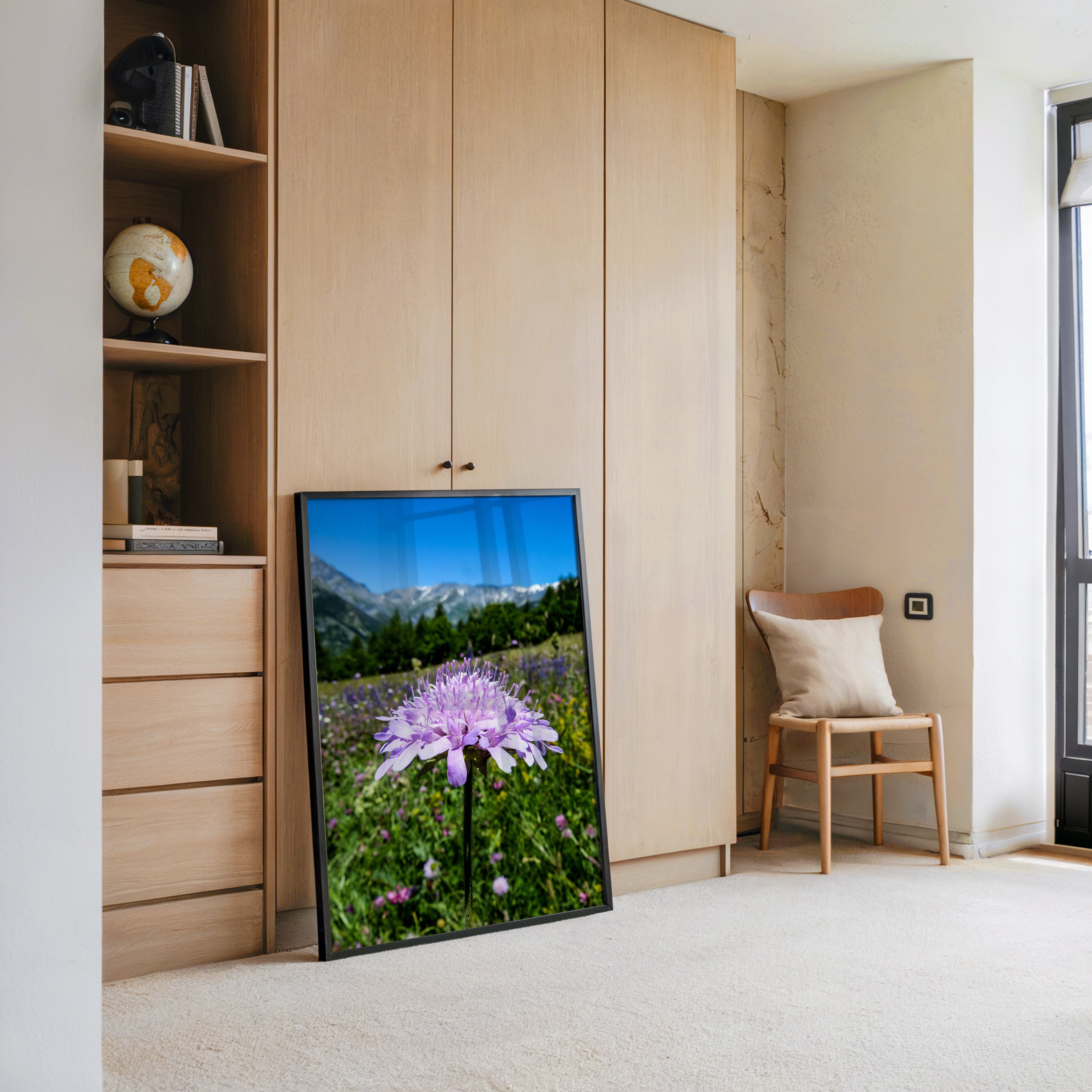 Lila Blume Makro Wiese