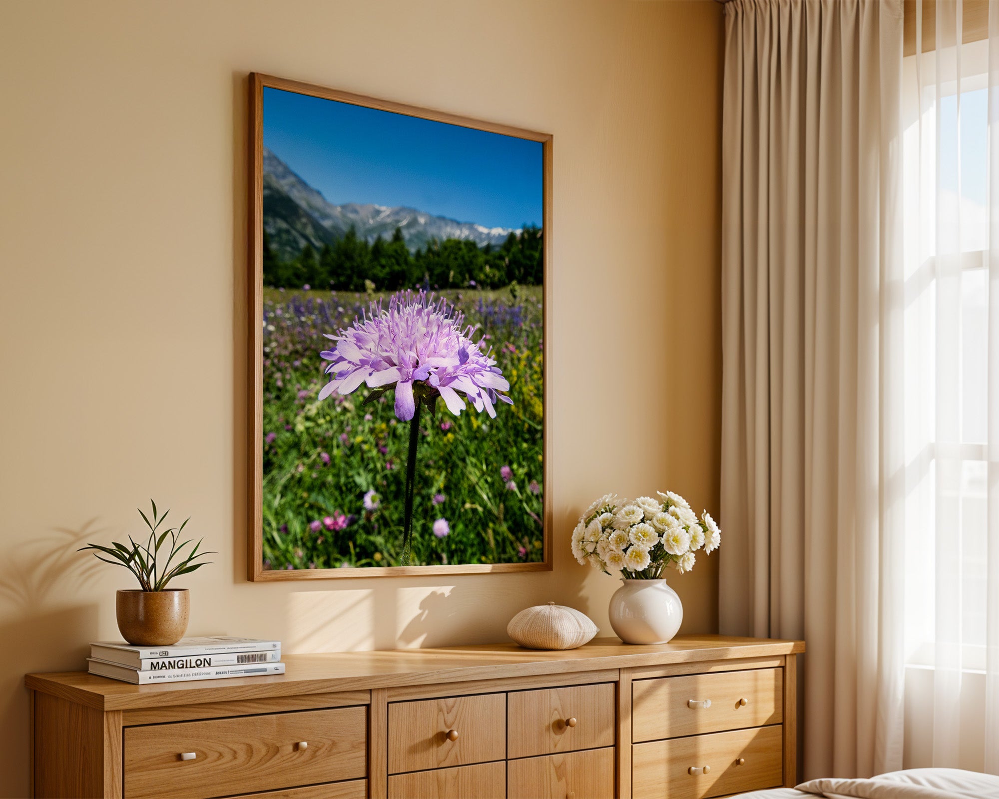 Lila Blume Makro Wiese