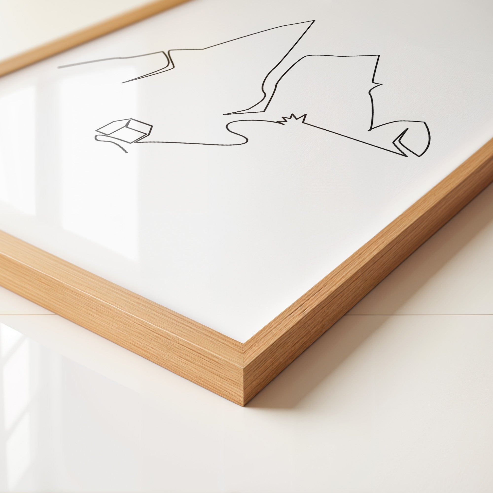 Berg Panorama Strichzeichnung