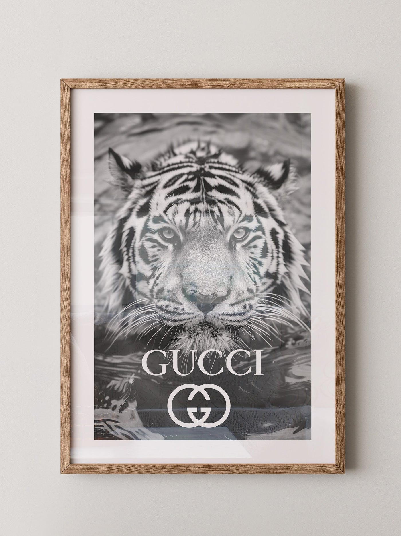Tiger Porträt Schwarzweiß