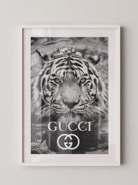 Tiger Porträt Schwarzweiß