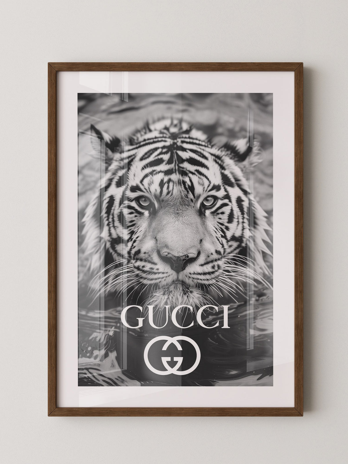 Tiger Porträt Schwarzweiß