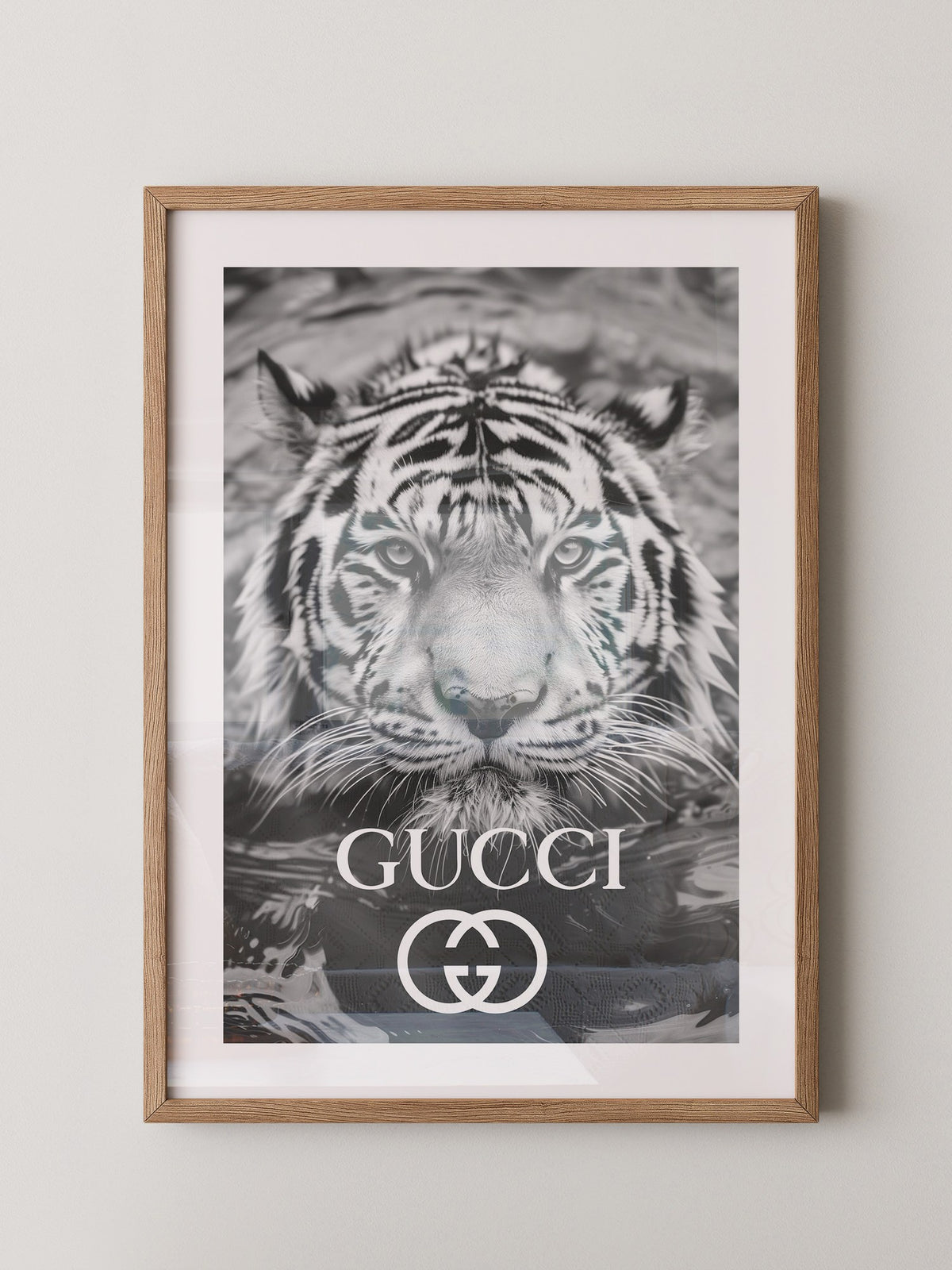 Tiger Porträt Schwarzweiß
