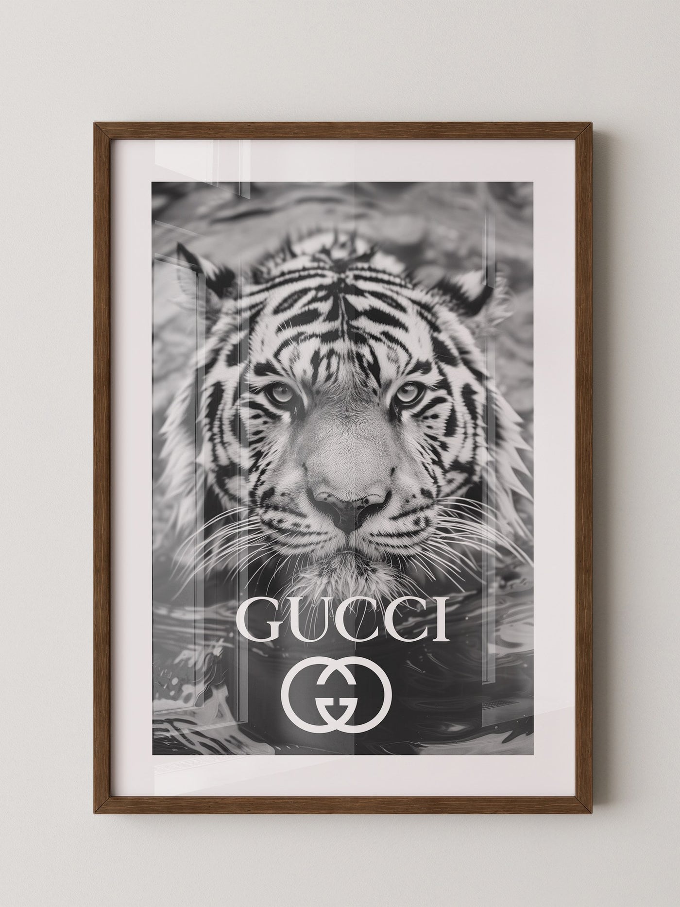 Tiger Porträt Schwarzweiß