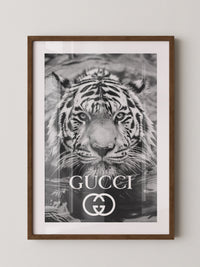Tiger Porträt Schwarzweiß
