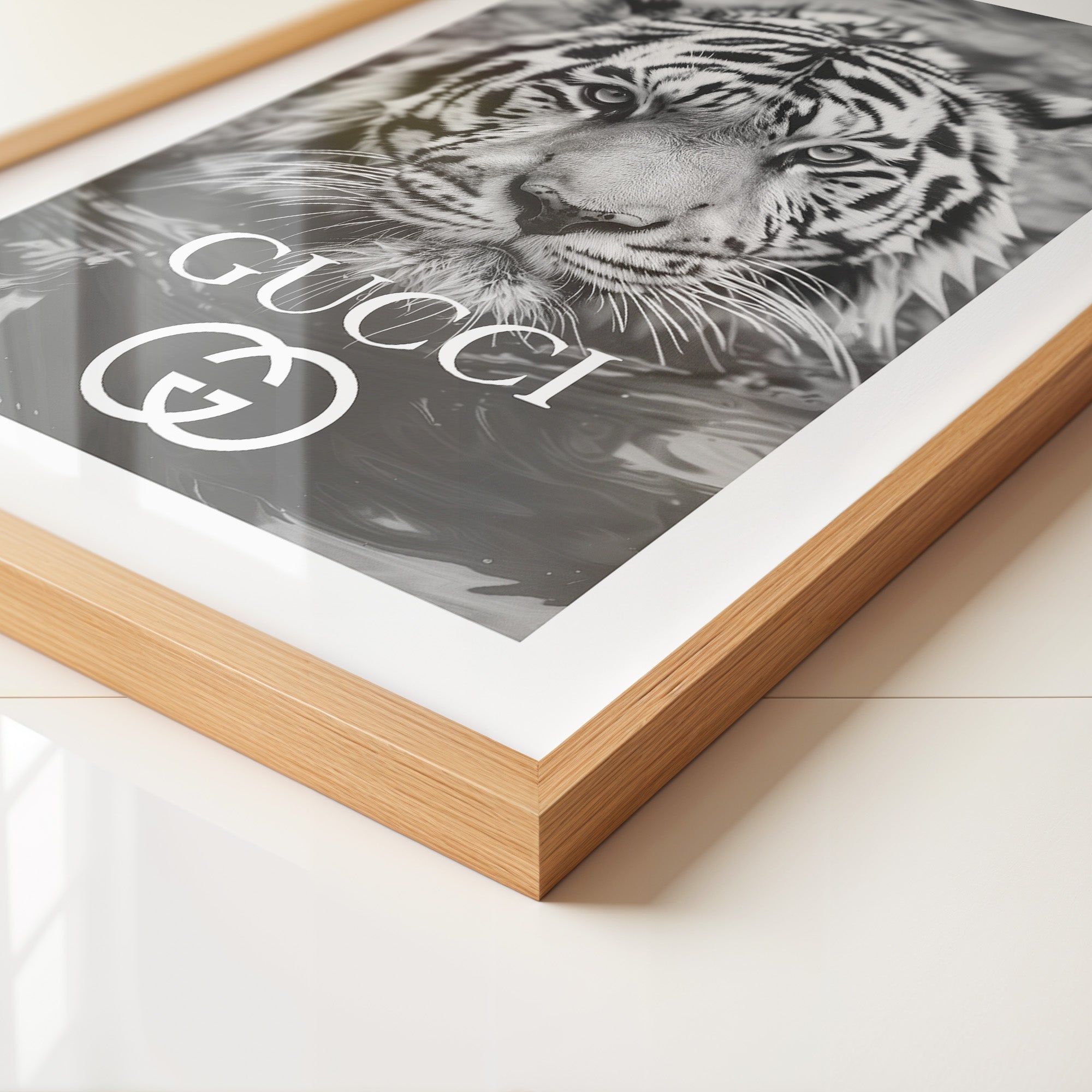 Tiger Porträt Schwarzweiß