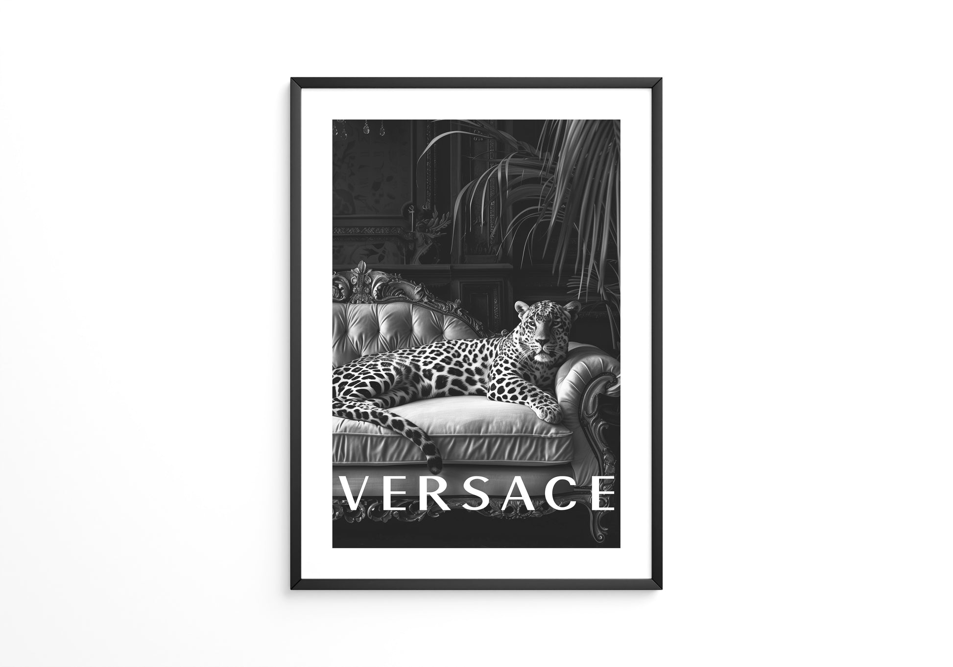 Leopard Sofa Schwarzweiß