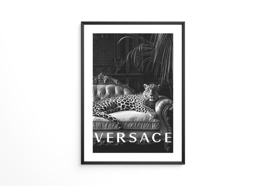 Leopard Sofa Schwarzweiß