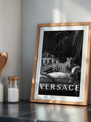 Leopard Sofa Schwarzweiß