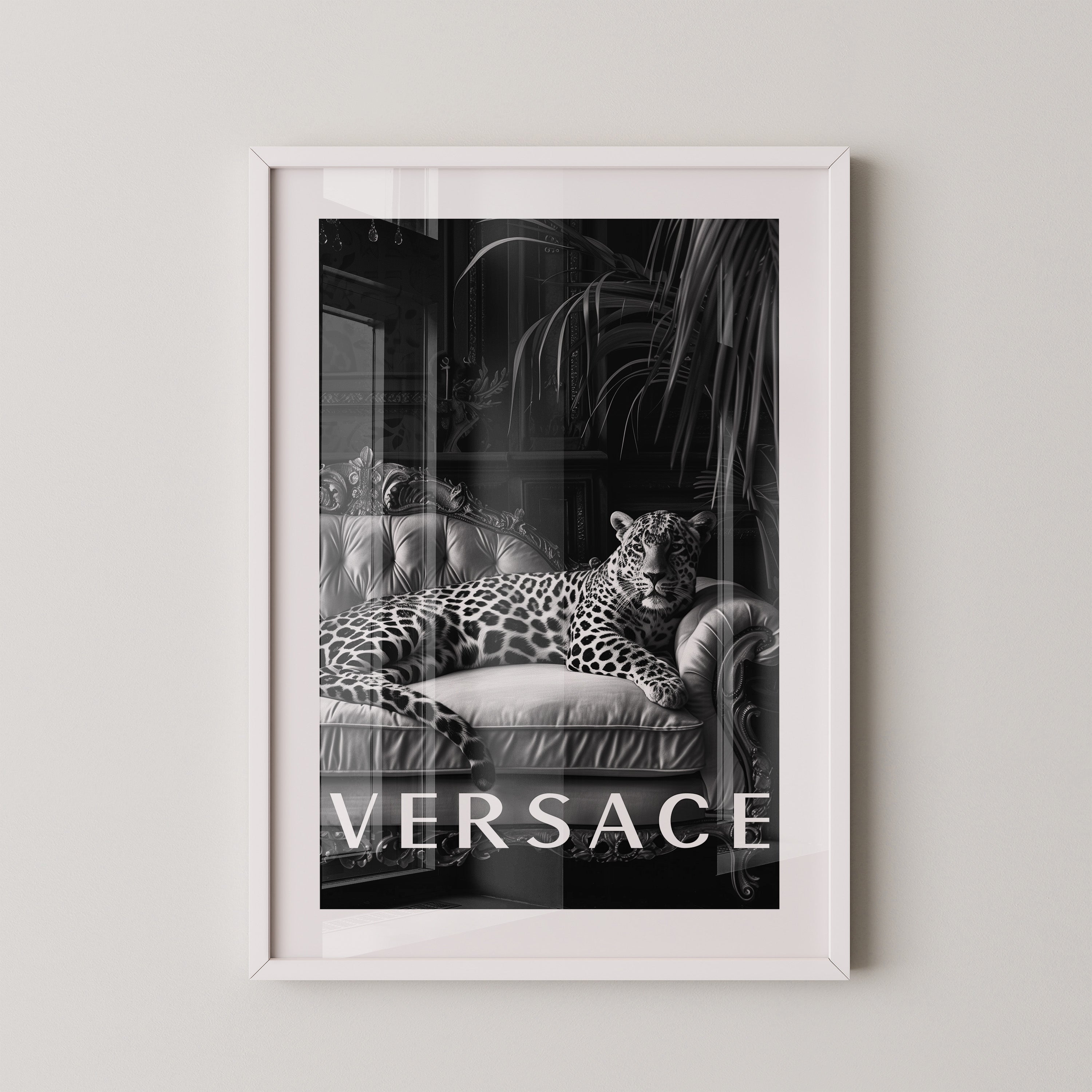 Leopard Sofa Schwarzweiß