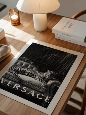 Leopard Sofa Schwarzweiß