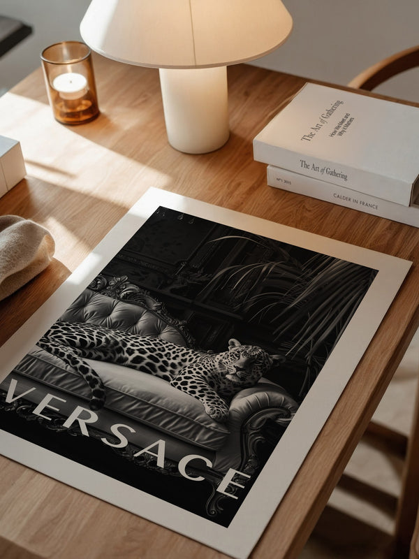 Leopard Sofa Schwarzweiß