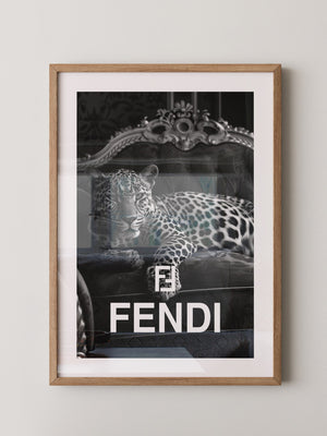 Leoparden Loungesessel Schwarzweiß