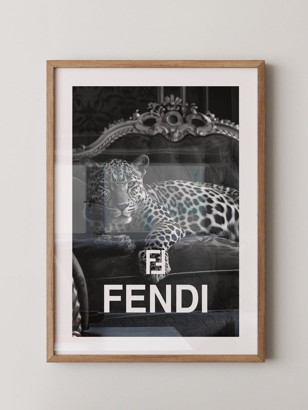 Leoparden Loungesessel Schwarzweiß