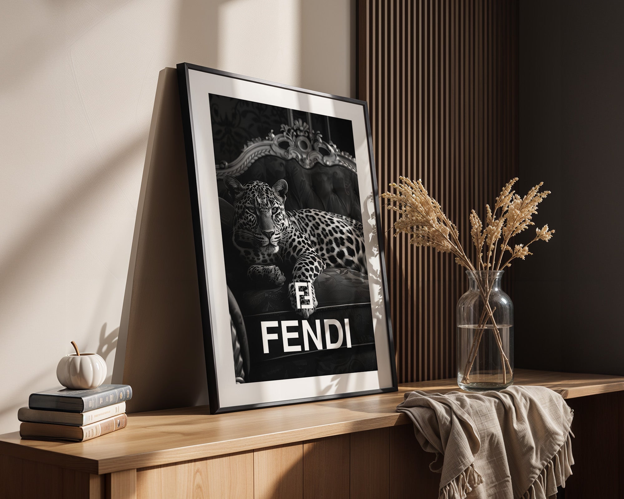 Leoparden Loungesessel Schwarzweiß