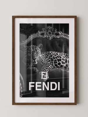 Leoparden Loungesessel Schwarzweiß