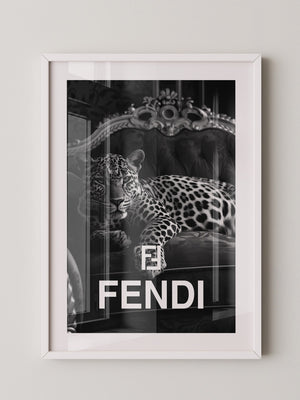 Leoparden Loungesessel Schwarzweiß
