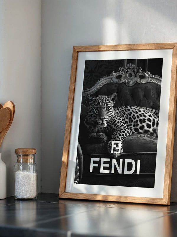 Leoparden Loungesessel Schwarzweiß