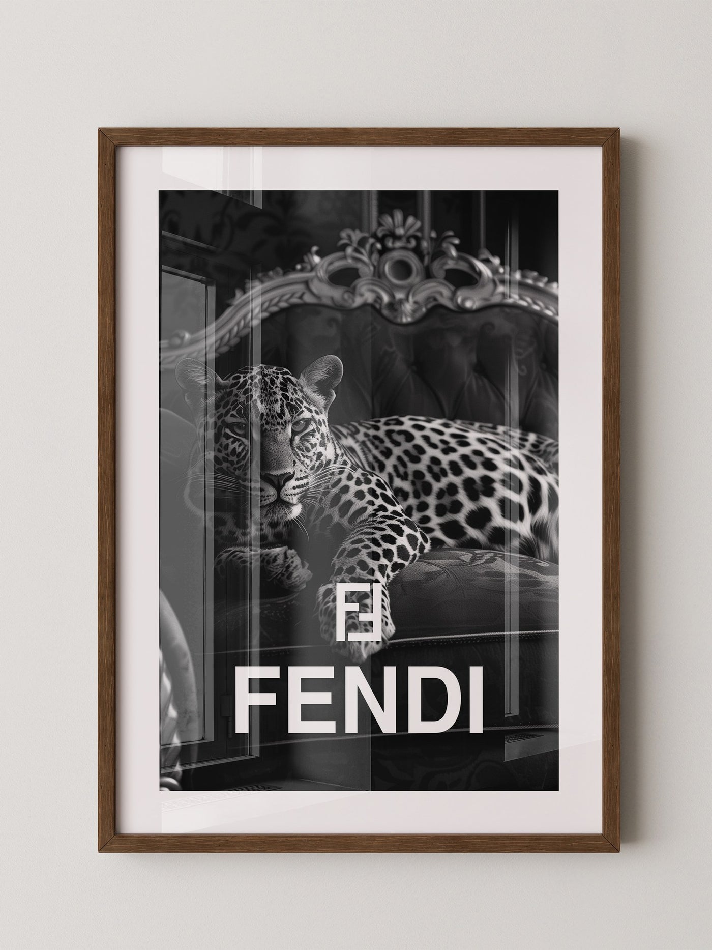 Leoparden Loungesessel Schwarzweiß