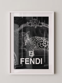 Leoparden Loungesessel Schwarzweiß