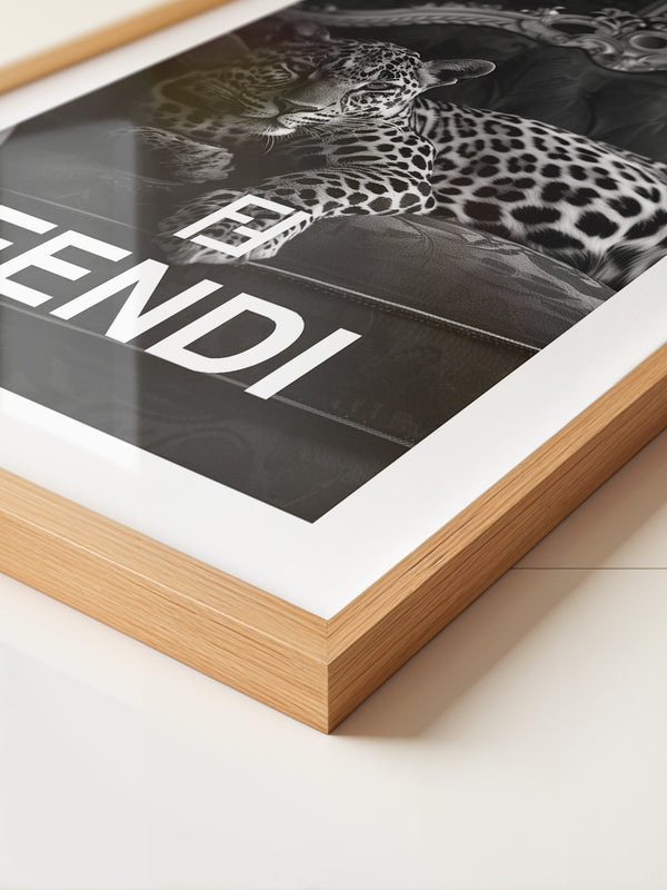 Leoparden Loungesessel Schwarzweiß