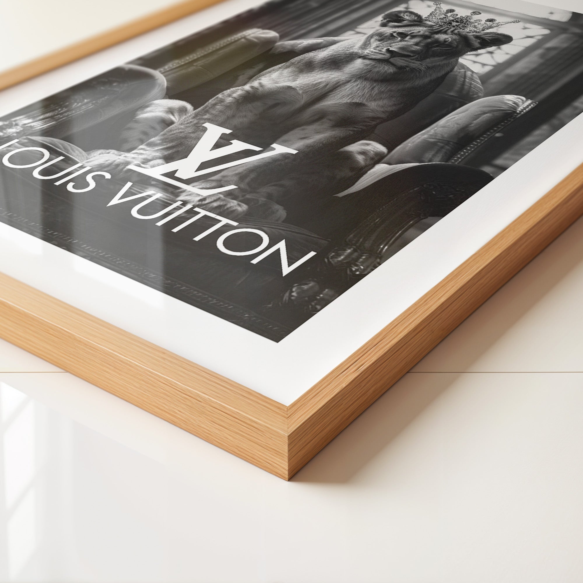 Löwe Krone Schwarz-Weiß